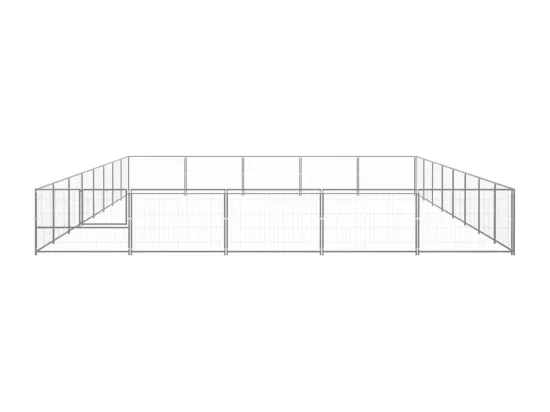 Chenil extérieur cage enclos argenté 800 x 500 x 70 cm 02_0000280