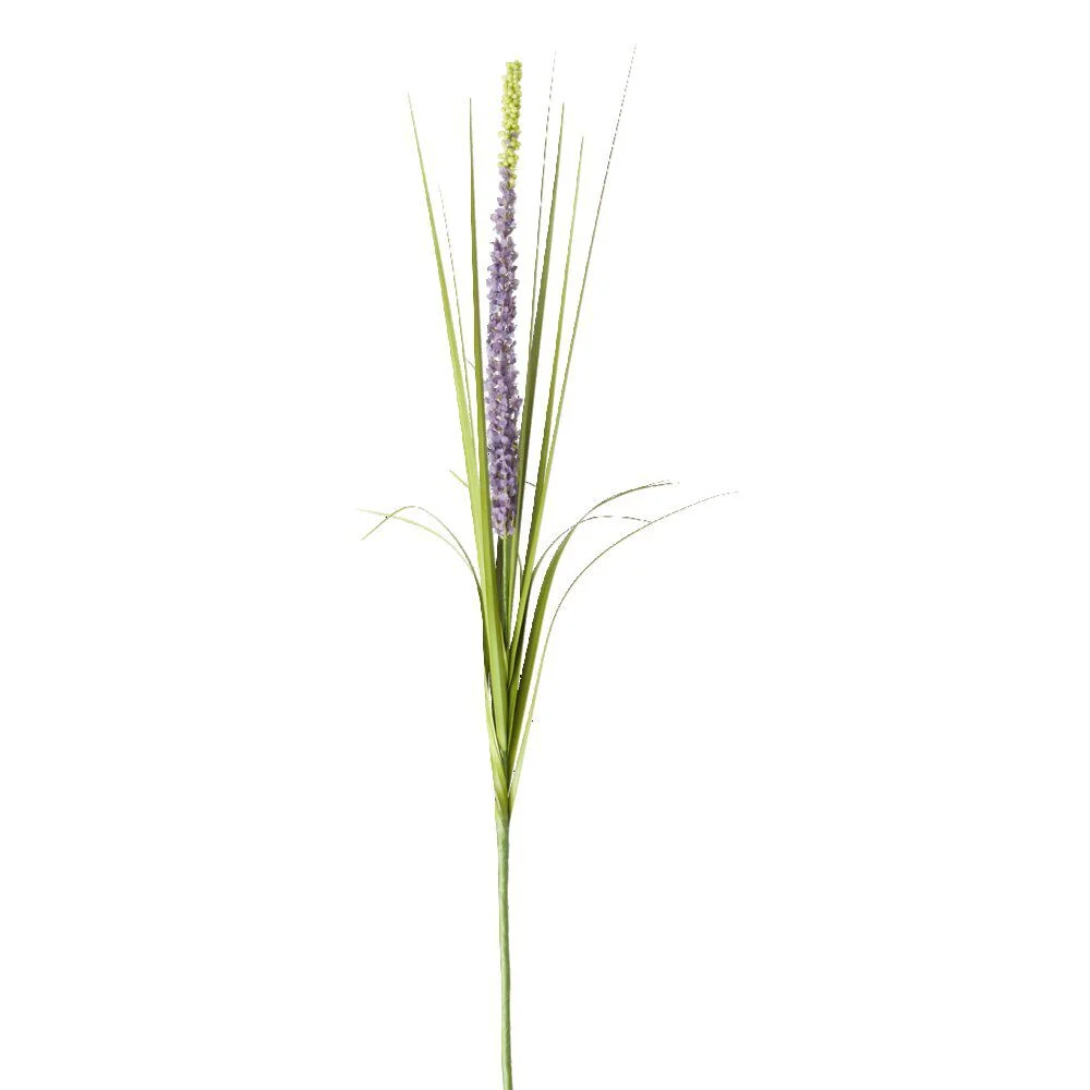 Fleur artificielle 1 tige liatris vert ou violet H90cm