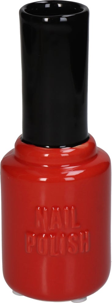 Vaas Fashion rood / zwart D 7 H 18,5 cm