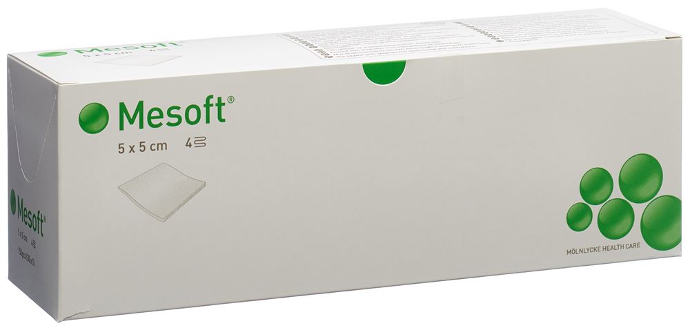 MESOFT Vlieskompressen 5x5cm steril Btl 5 Stk