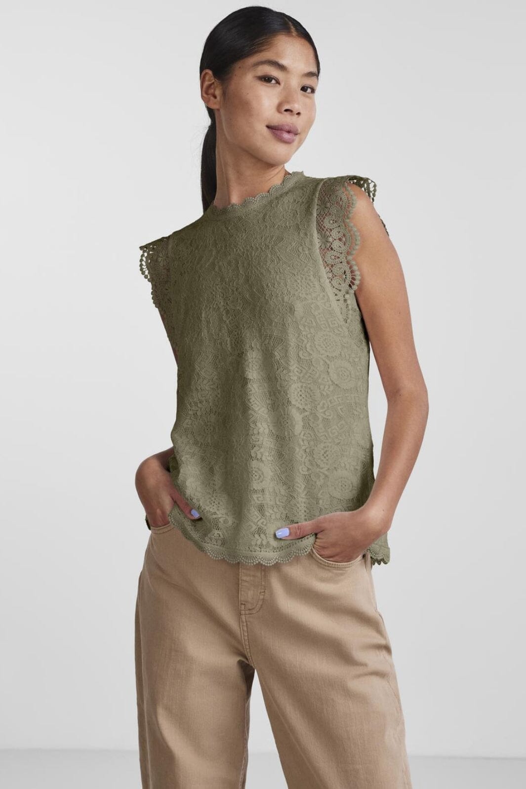 Pieces Pcolline Sl Lace Top 17120454