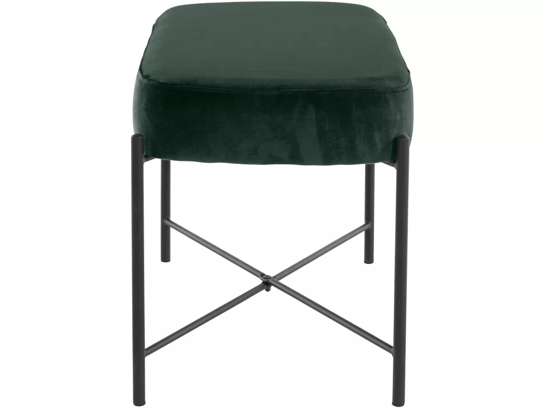 Berry | Banc en velours vert foncé