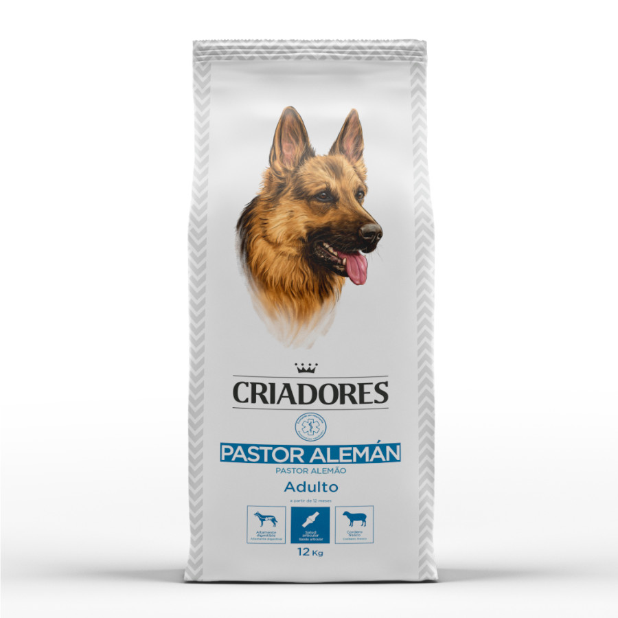 Ração para cães de criadores de Pastores Alemães