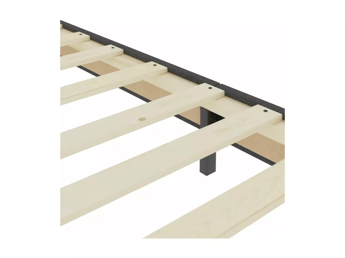 Sommier tapissier Gris foncé Tissu 120x200 cm