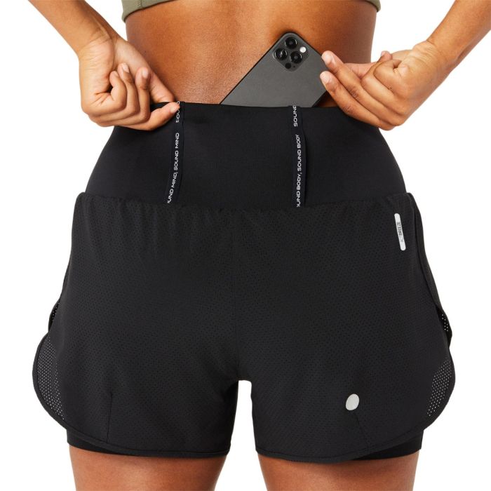 Asics Dame Shorts Road 2in1 3.5 Inch Shorts Sort