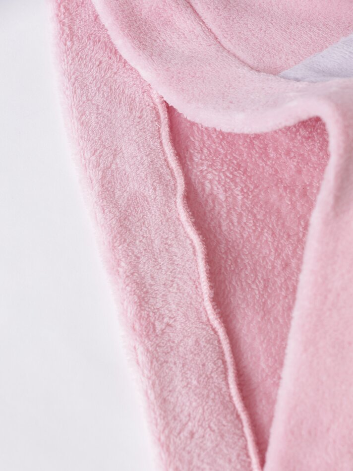 Robe felpuda estilo moletom - Rosa Pastel