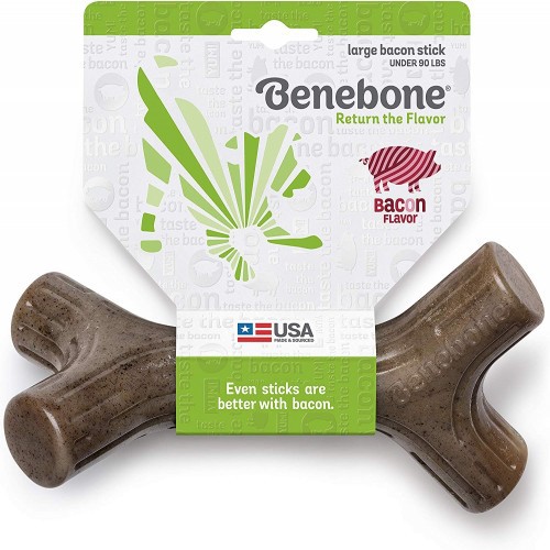 Benebone Bacon Stick para Cães, Marrom