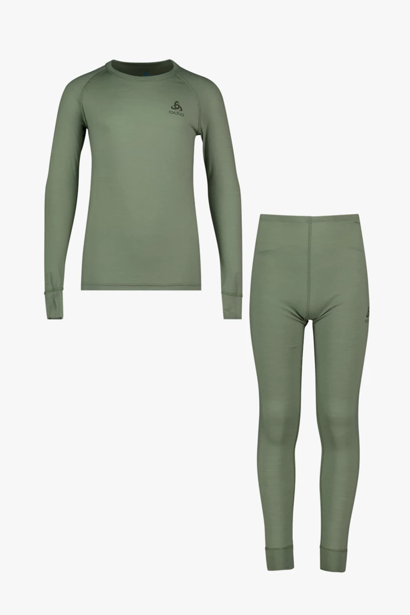 Odlo Natural Merino 200 Warm Kinder Thermo Unterwäsche Set