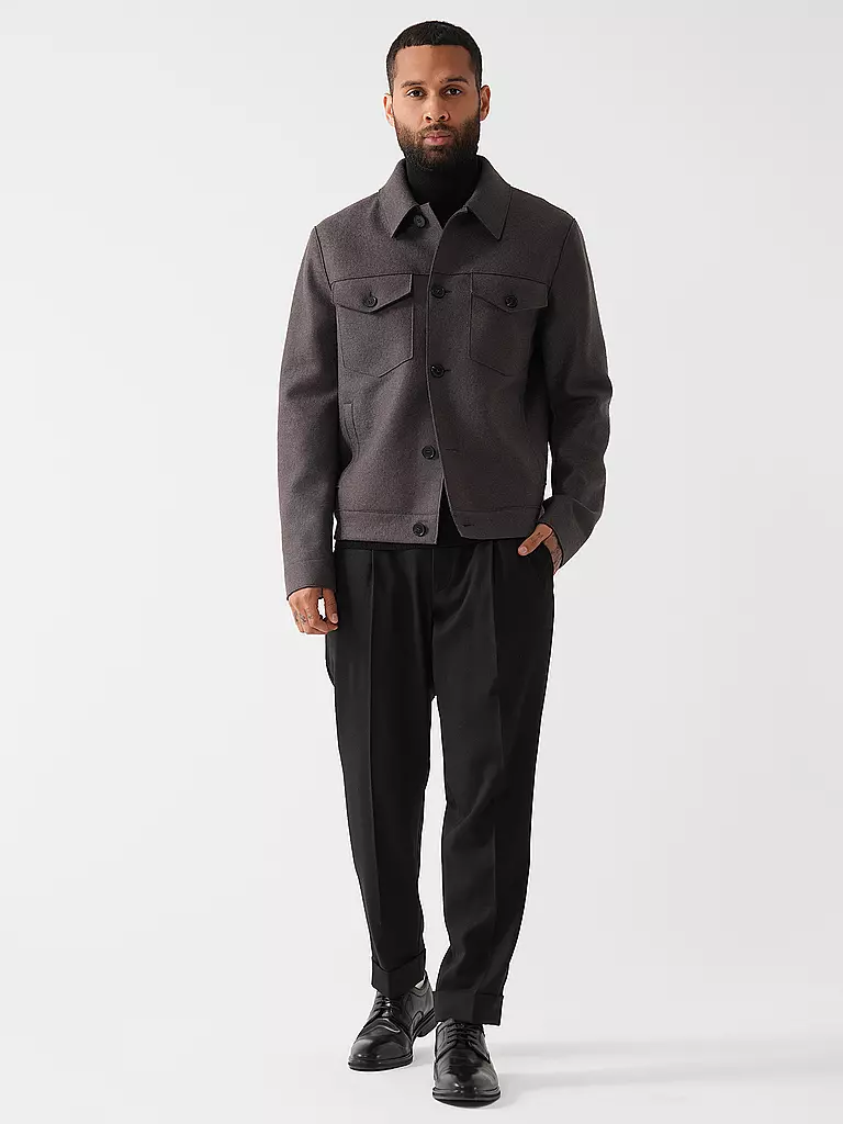 HARRIS WHARF LONDON Wolljacke grau