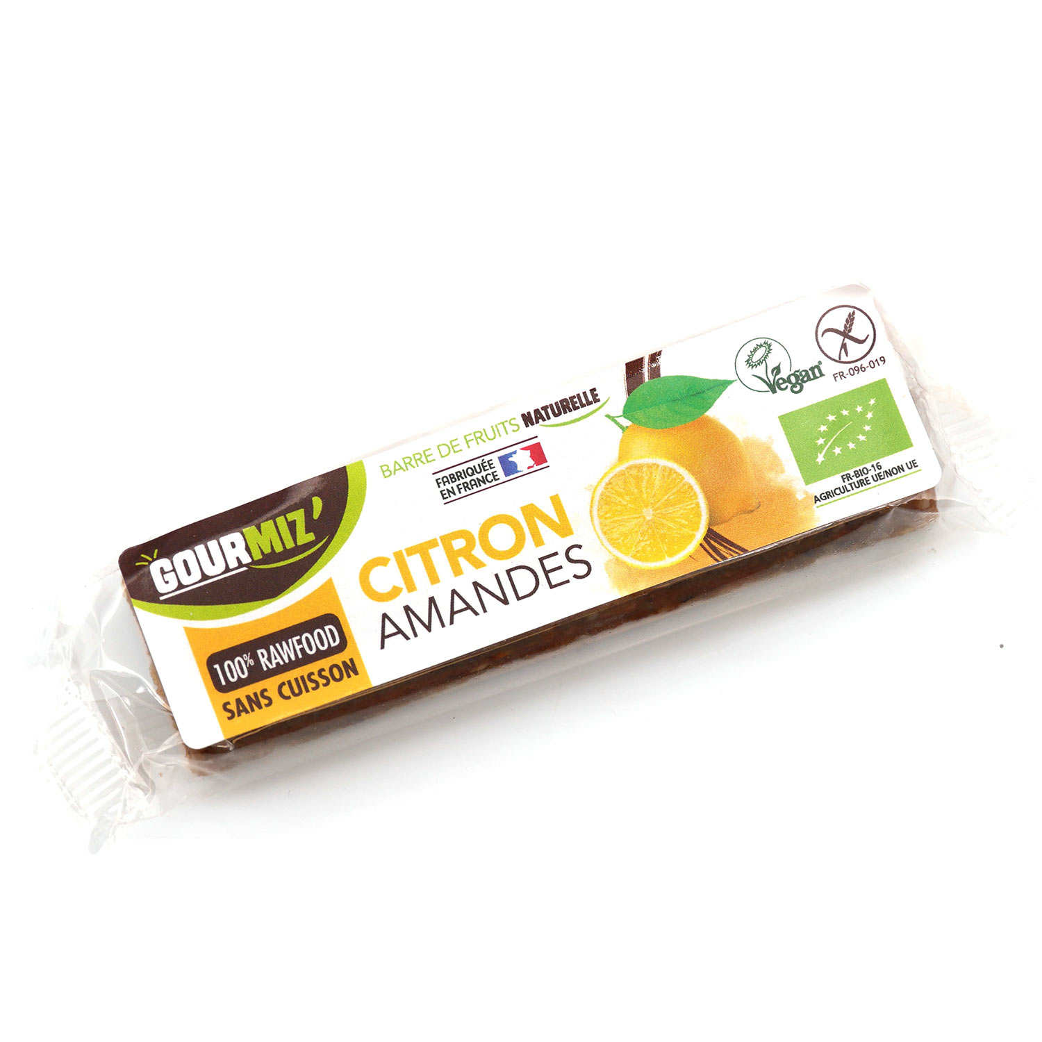 Barre crue et bio Citron - Amandes