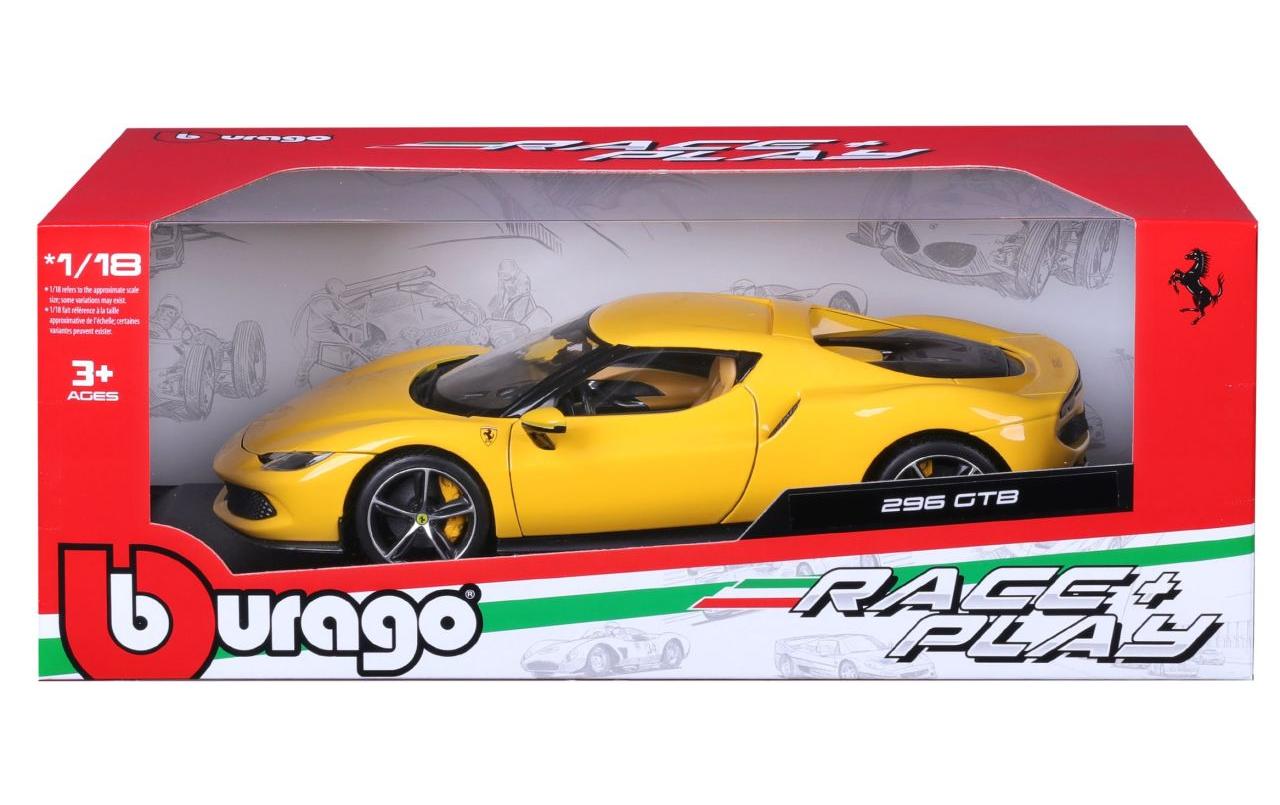 Ferrari R&P 296 GTB Gelb 1:18Sammlermodell im Massstab 1:18