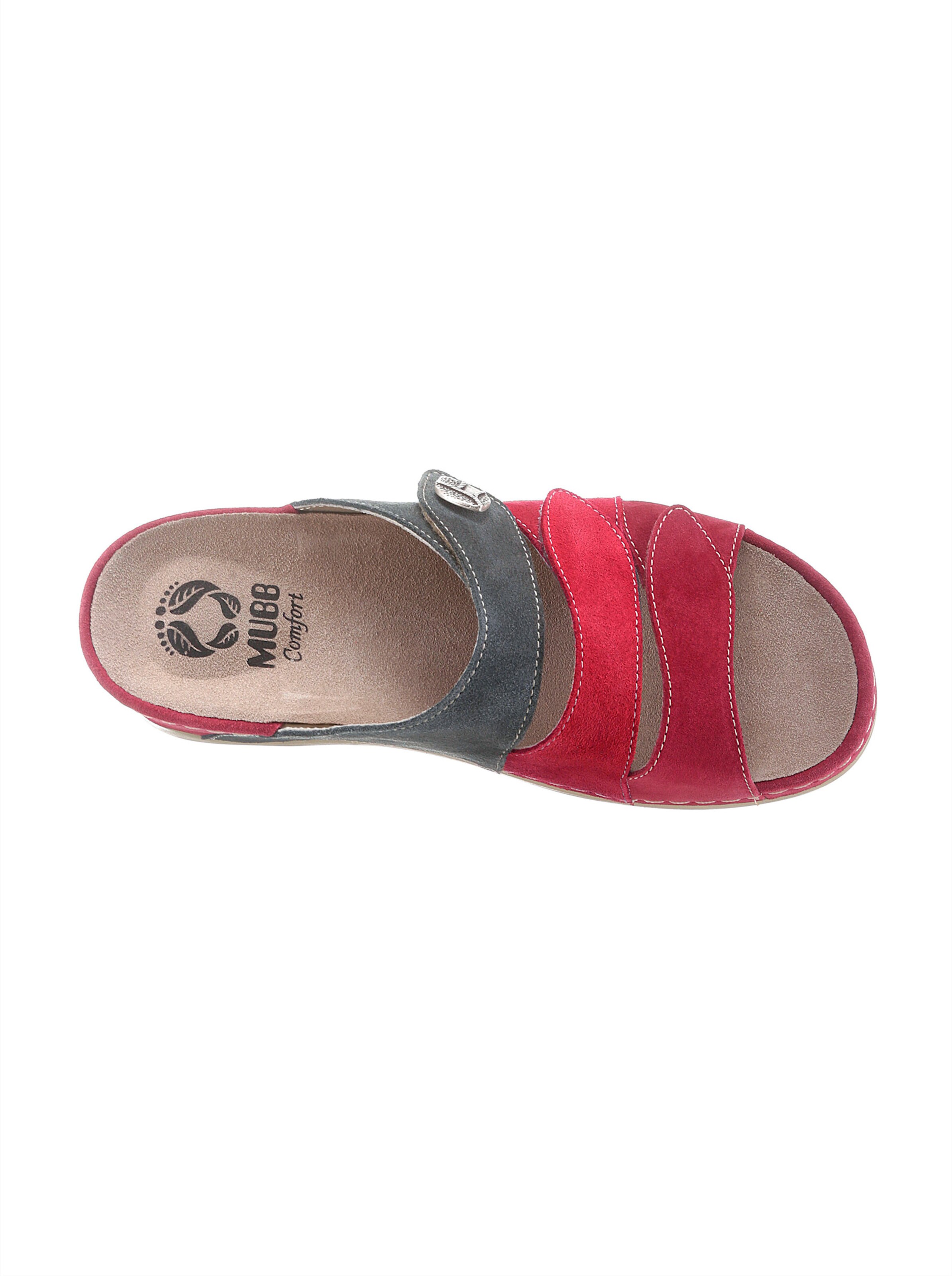 Mubb Pantolette in rot-grau