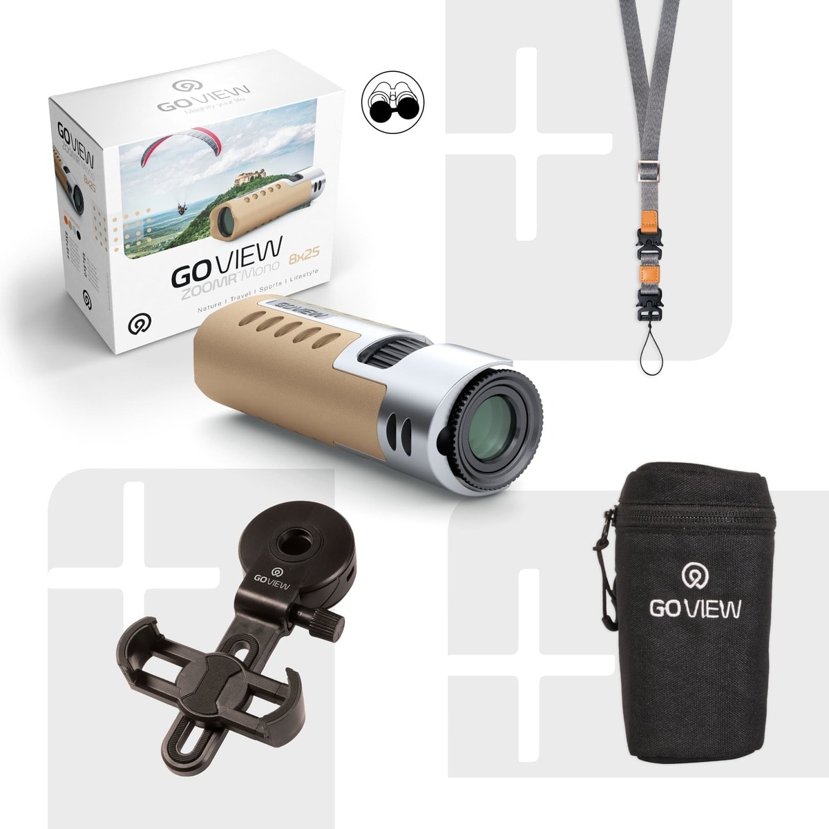 Monokular ZOOMR HD Light Brown