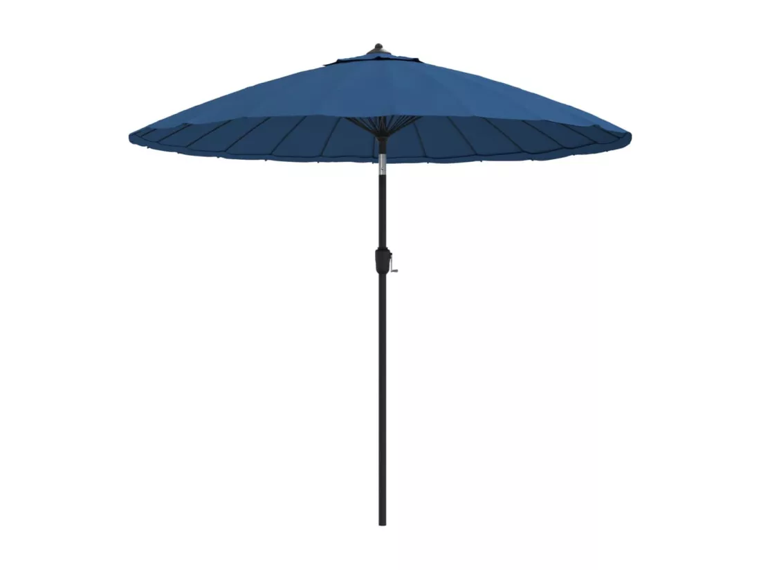 Parasol d'extérieur avec mât en aluminium 270 cm Bleu azuré