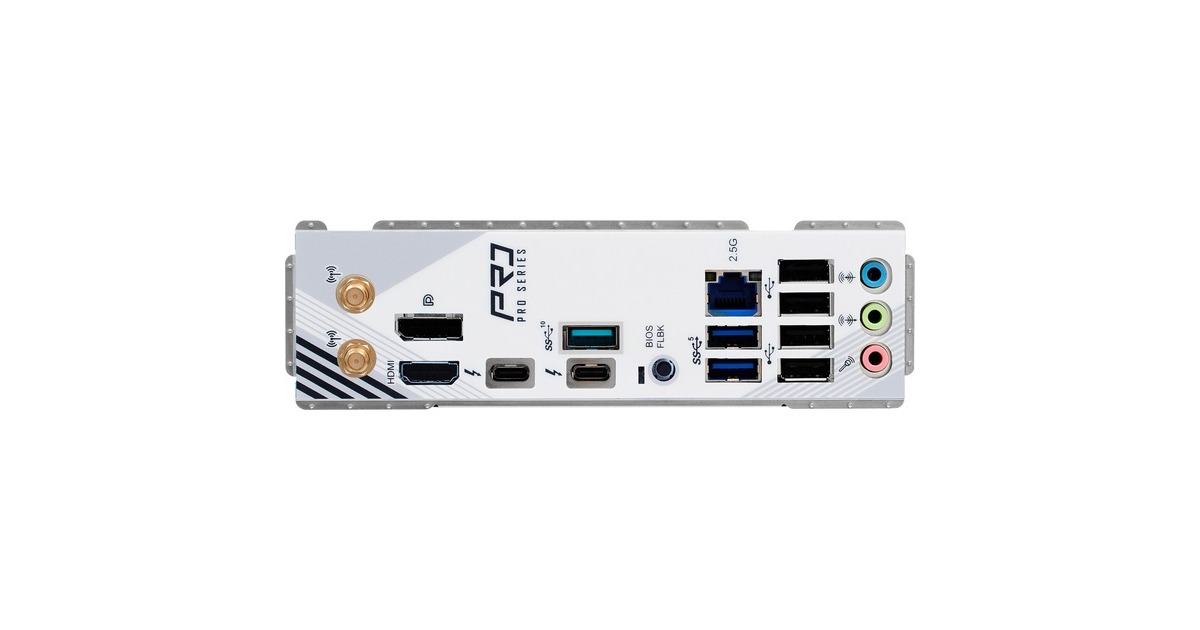 ASRockZ890 Pro RS WiFi White socket 1851 moederbord  (Wit, RAID, 2.5 Gb-LAN, Wi-Fi 6E, BT, Sound, ATX)
