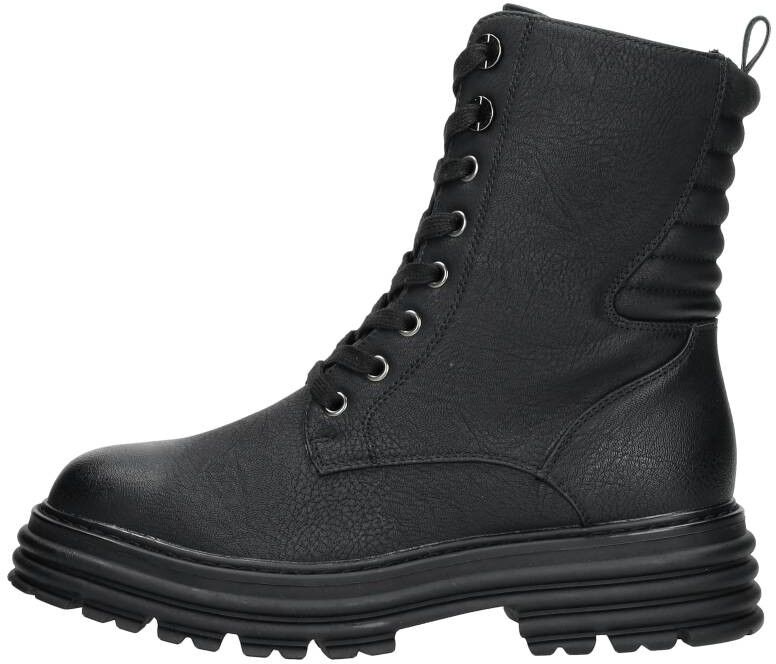 Sub55 Veterschoenen Hoog zwart