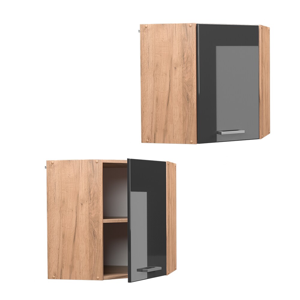 Vicco Eckhängeschrank Küchenschrank Küchenzeile R-Line 57 cm Goldkraft Anthrazit