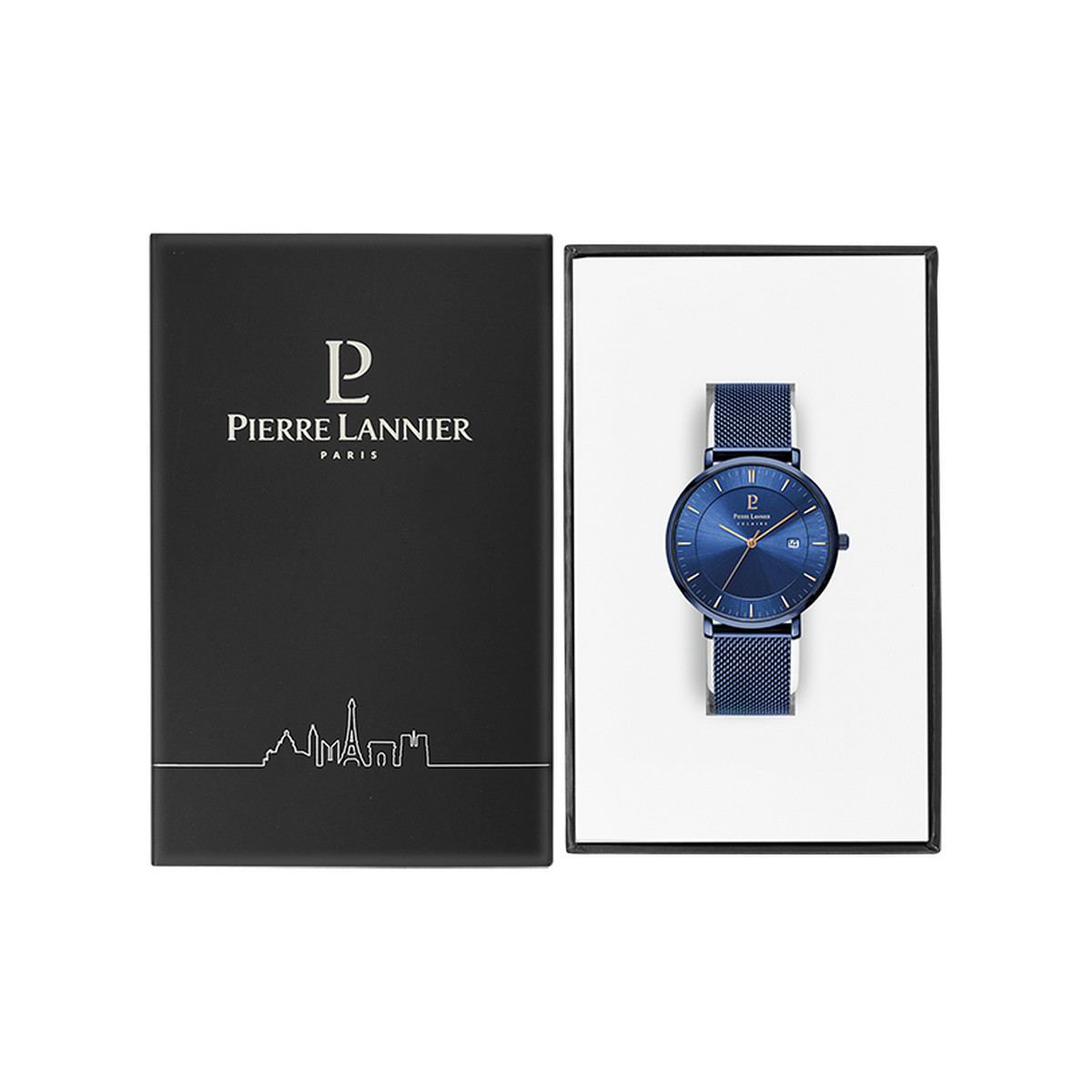 Montre Pierre Lannier homme acier bleu