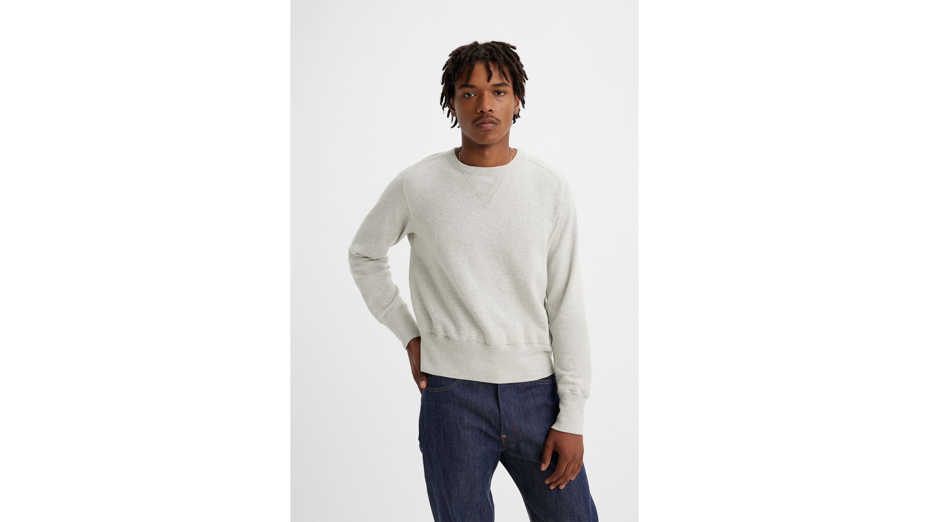 Sweat-shirt Bay Meadows Levi's® Vintage Clothing - Oatmeal Mele - Blanc