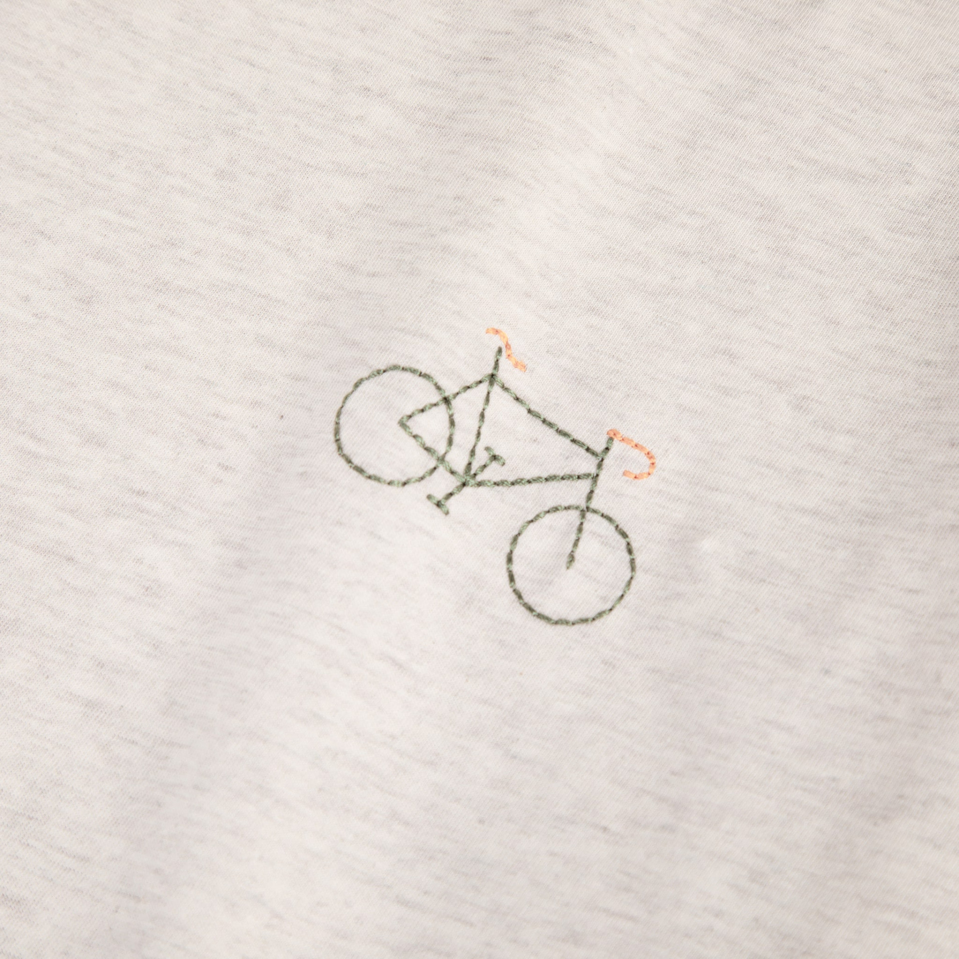 T-shirt col rond beige vélo Coton et coton recyclé - modèle Arcy