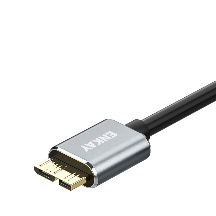 (0.5m) USB C auf Micro USB B 3.0 Datenkabel für Festplatten (5Gbit/s) - Schwarz