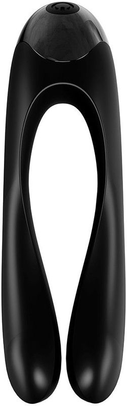 Satisfyer - Candy Cane - Vingervibrator - Oranje - Medisch Siliconen