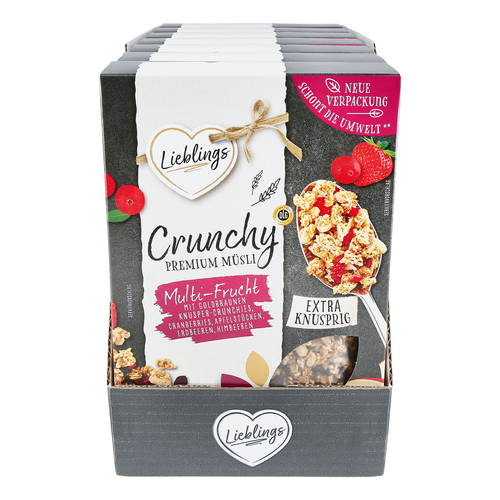 Lieblings Knusper Müsli Multifrucht 500 g, 7er Pack