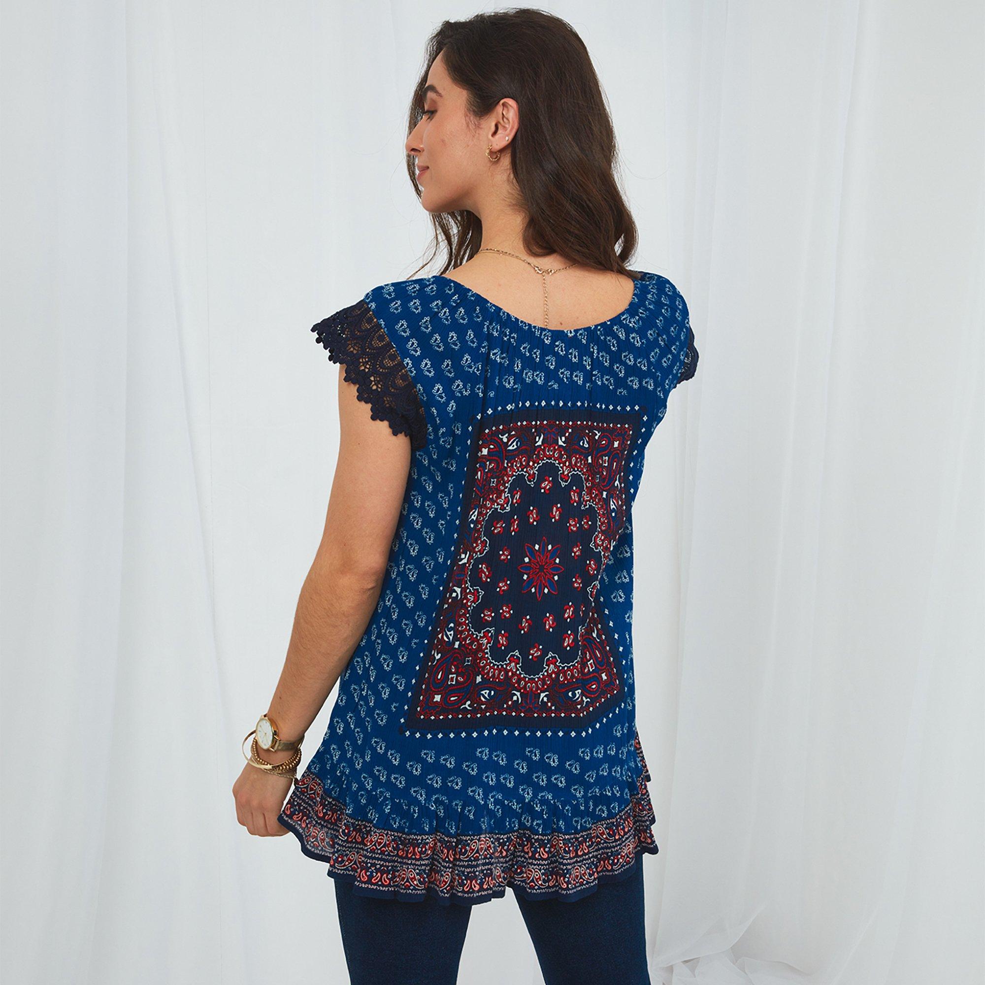 Joe Browns Ladies Blue Boho Top