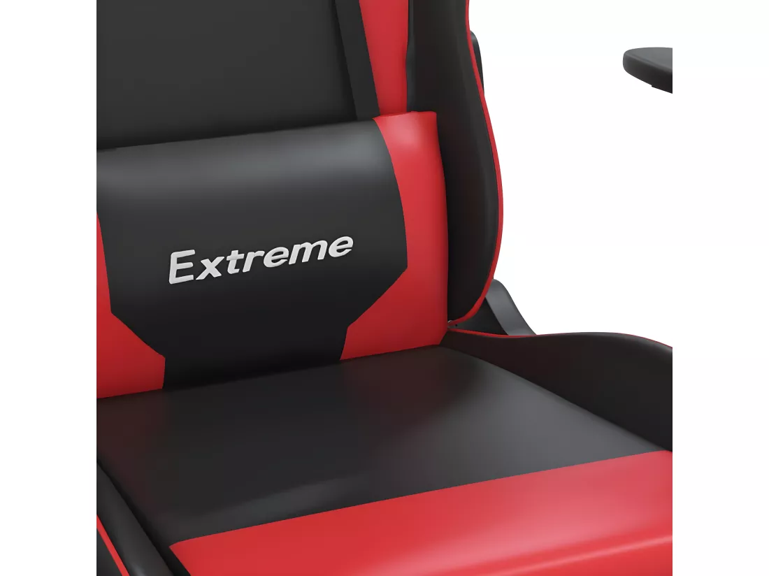 Chaise de jeu Noir et rouge Similicuir