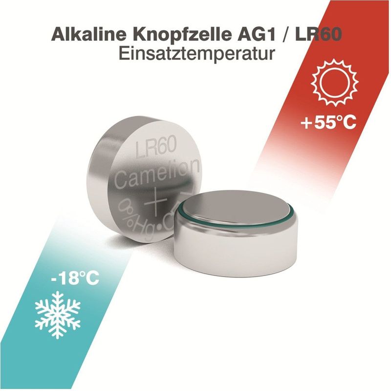 Camelion - AG1-BP10 - Alkaline Knoopcel Batterij - Blister van 10