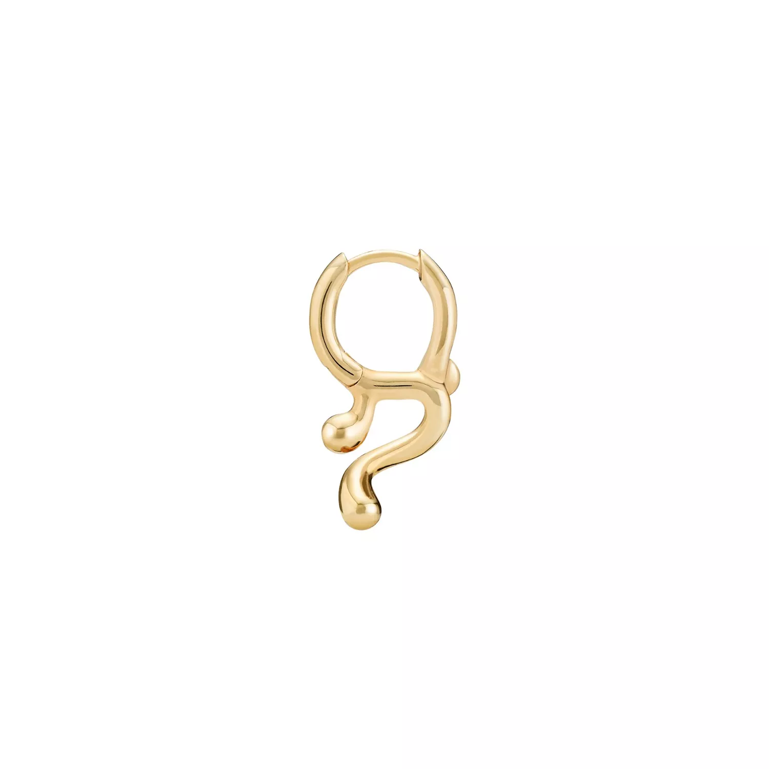 Maria Black Brain Jelly Huggie Ørering Single 18 kt. Forgyldt Sølv 100976YG