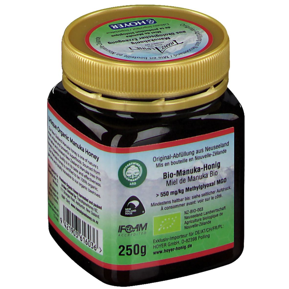 TranzAlpine Bio- Manukahonig MGO 550+