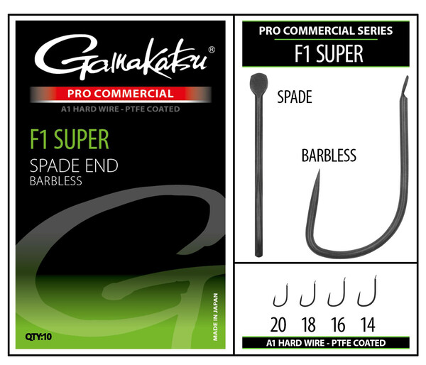Hameçons coup Gamakatsu Pro-C F1 Super Spade A1 PTFE BL (10 pcs)