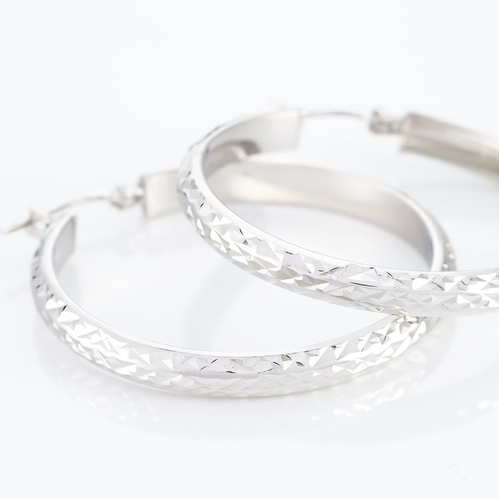 Créoles Argent Blanc Esmee