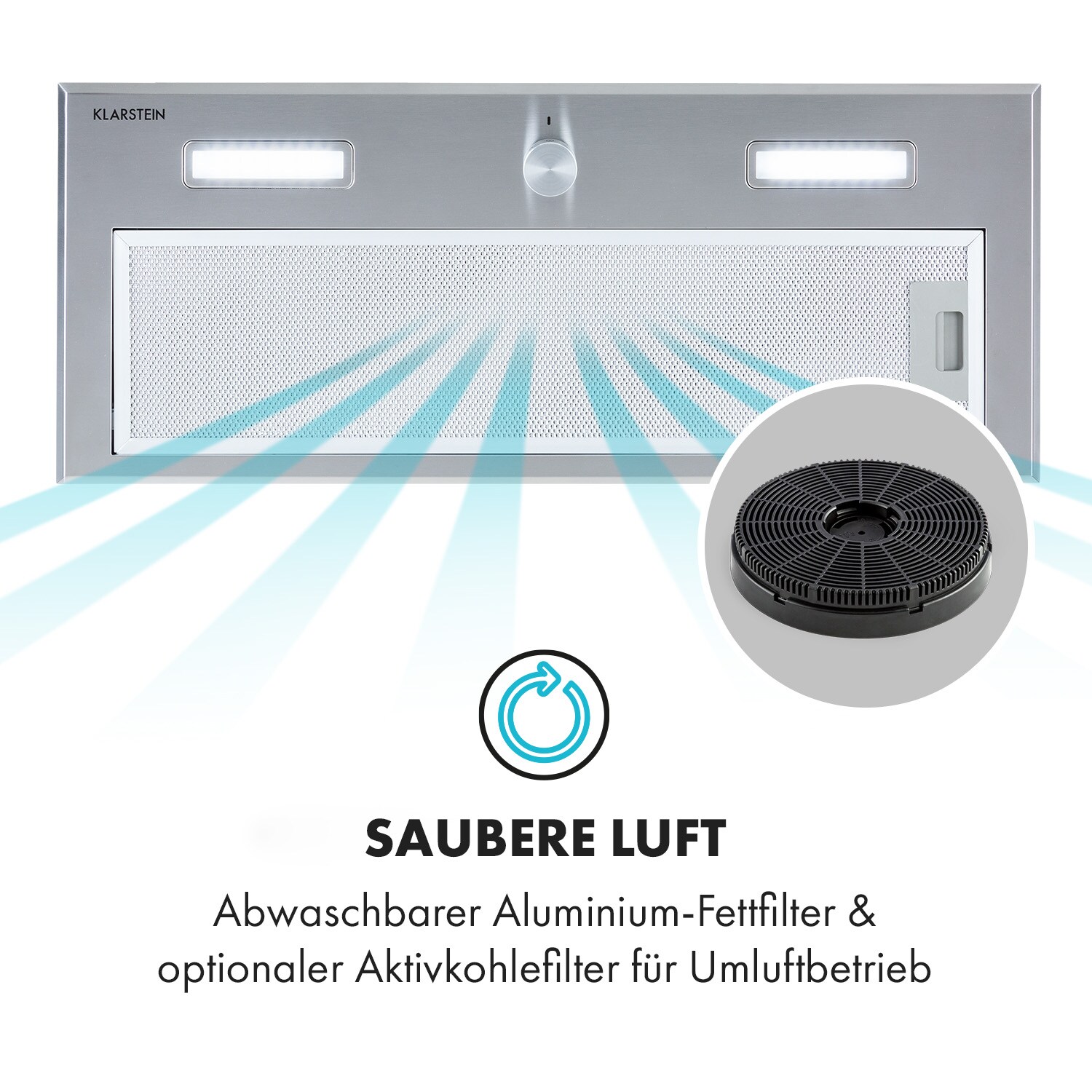 Simplica Dunstabzugshaube Einbau 70cm Abluft: 400 m³/h LED Edelstahl