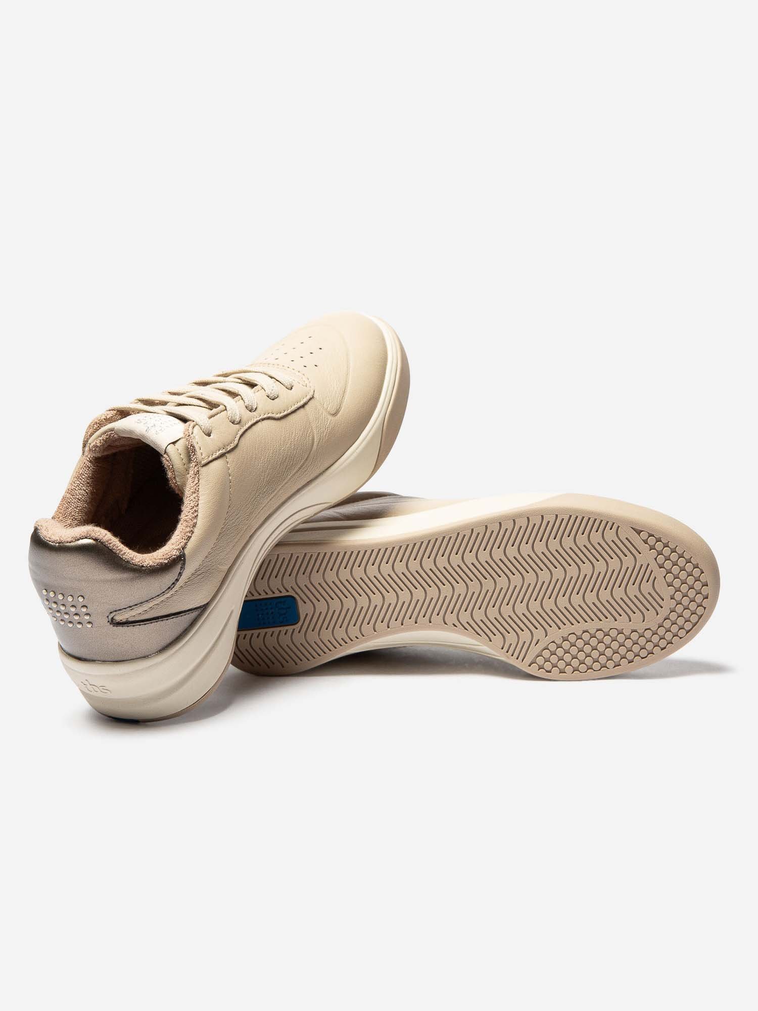 Baskets Femme Confort Cuir Beige
