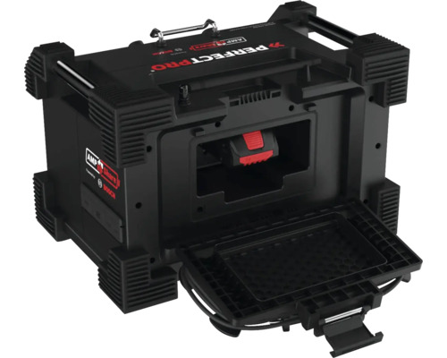 PerfecPro ROCKHART bouwplaatsradio met DAB+ en FM, Bluetooth, AUX-ingang en USB-ingang, RH4-18V compatibel met BOSCH PROFESSIONAL 18V AMPShare accuplatform