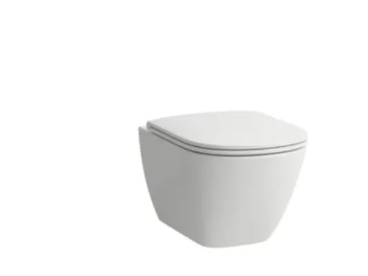 Laufen Lua kompakt hængeskål med Rimless, Skjult montering, boltafstand på 180mm, mål 49x36cm.