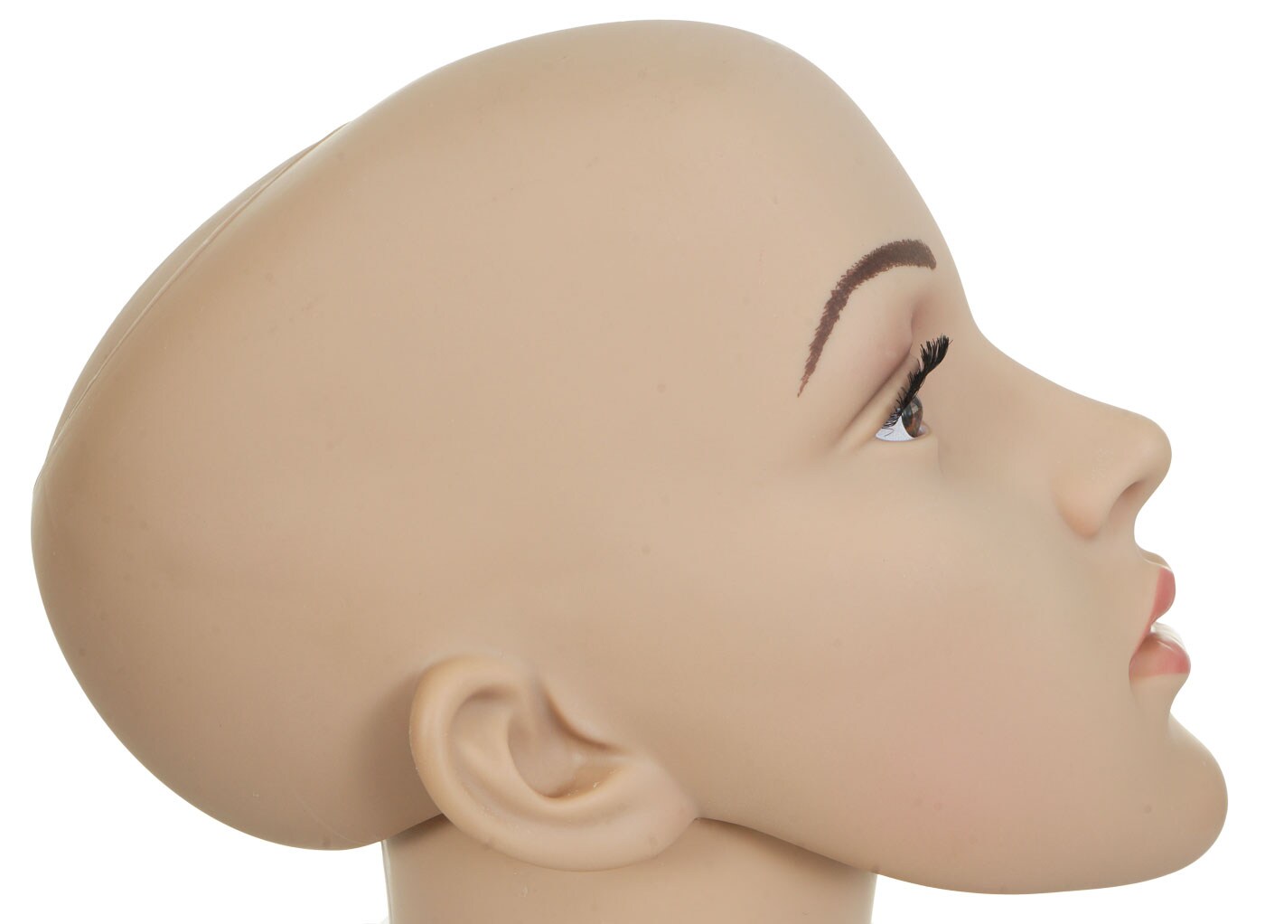 Mannequin-Kopf MCW-G70, Perückenpuppe weiblich Frau Schaufensterfigur Puppe Schaufensterpuppe, beweglich 55cm