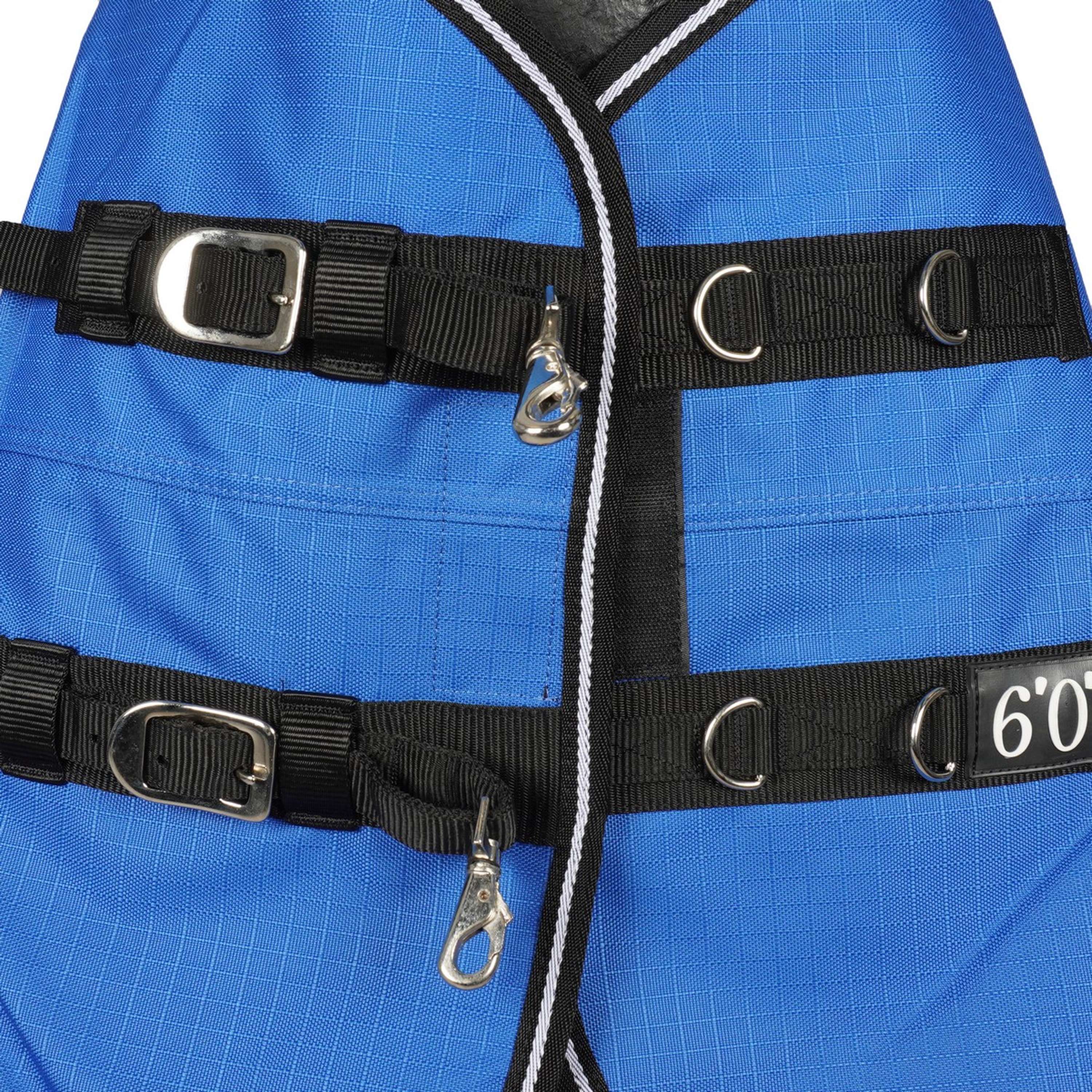 EQUITHÈME Outdoordeken Tyrex 1200D 0g Aisance High Neck Royal Blue