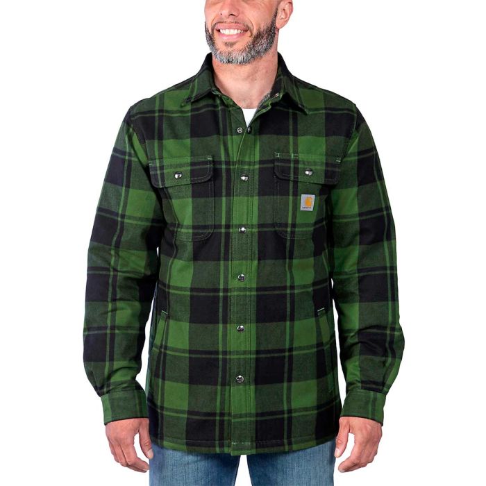 Flannel Sherpa-Lined Shirt Jacket Men skjorte/jakke
