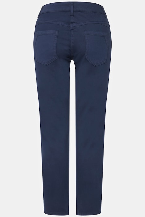 Jeans Tina, gerade Passform, seitliche Zierfalten, 5-Pocket