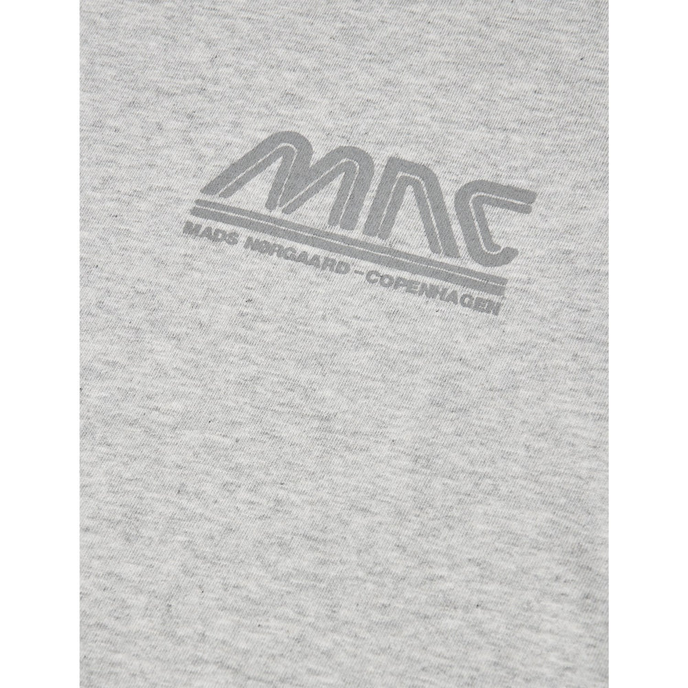 Køb Mads Nørgaard Grey Melange Printed Tee Thorlino Logo Tee