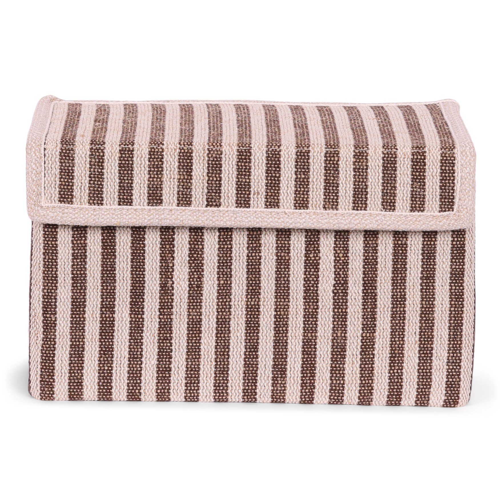 Opbergdoos Auri stripe brown 25x14x15cm