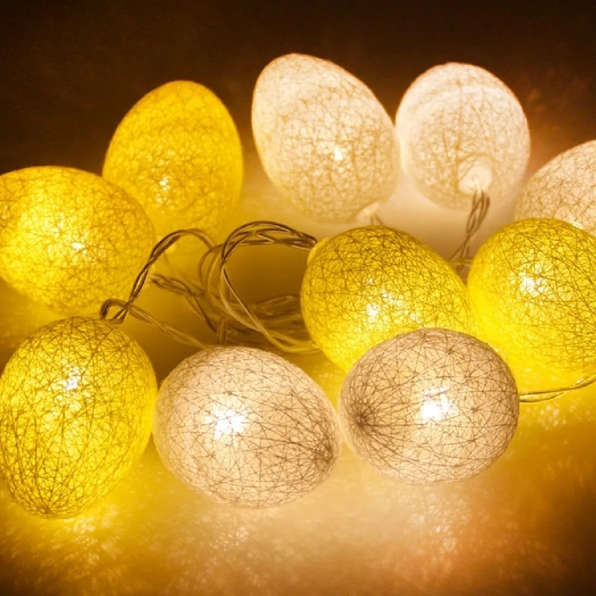 Wewoo Guirlande LED Batterie 1.8m 10 LED Jaune
