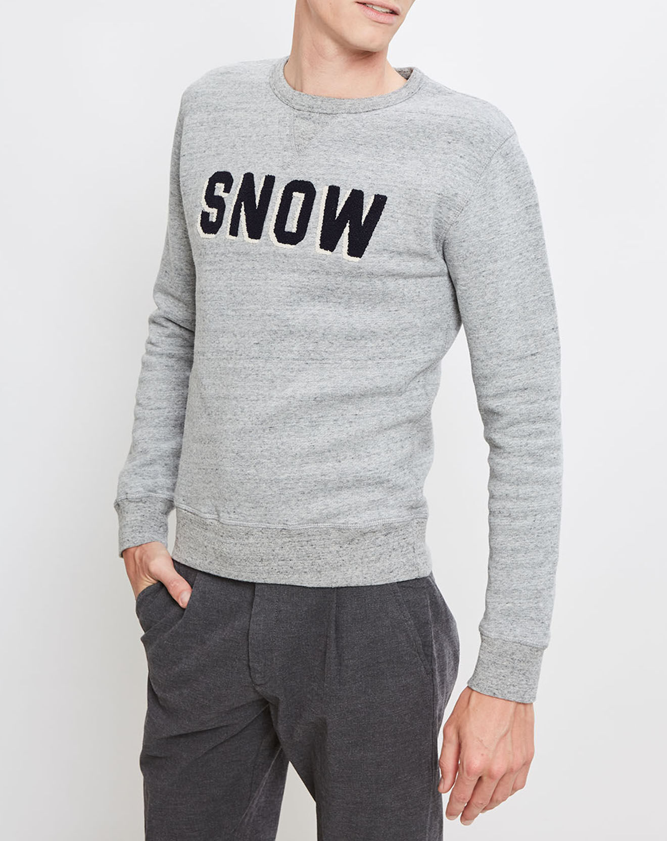 Hartford Sweat Crew Snow gris