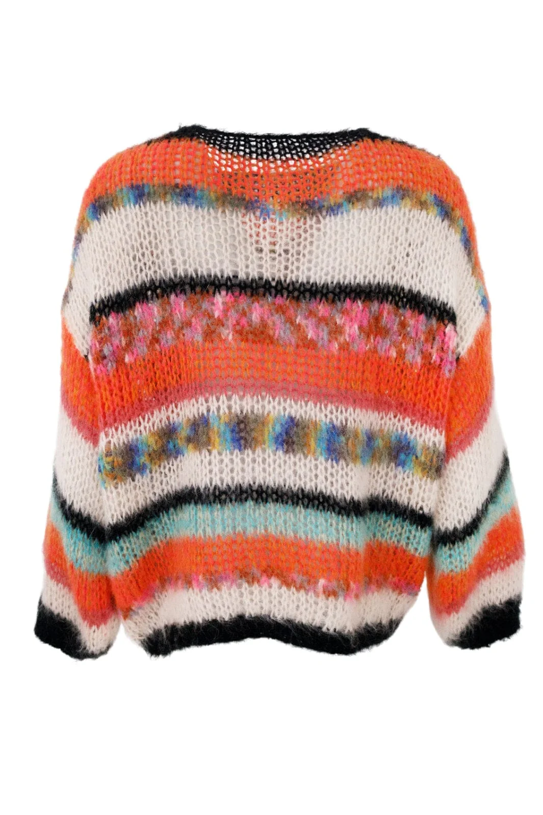 Black Colour Bcadria Multi Striped Jumper