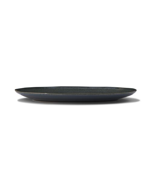 plat ovale - 30 cm - Porto - émail réactif - noir