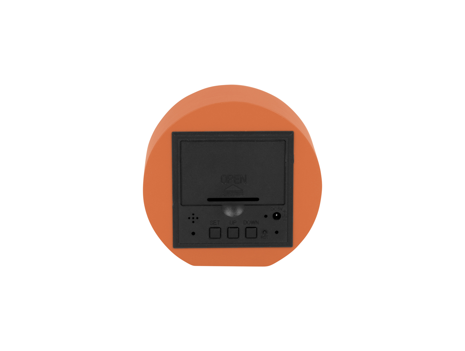 Alarm clock Spry round LED bright orange