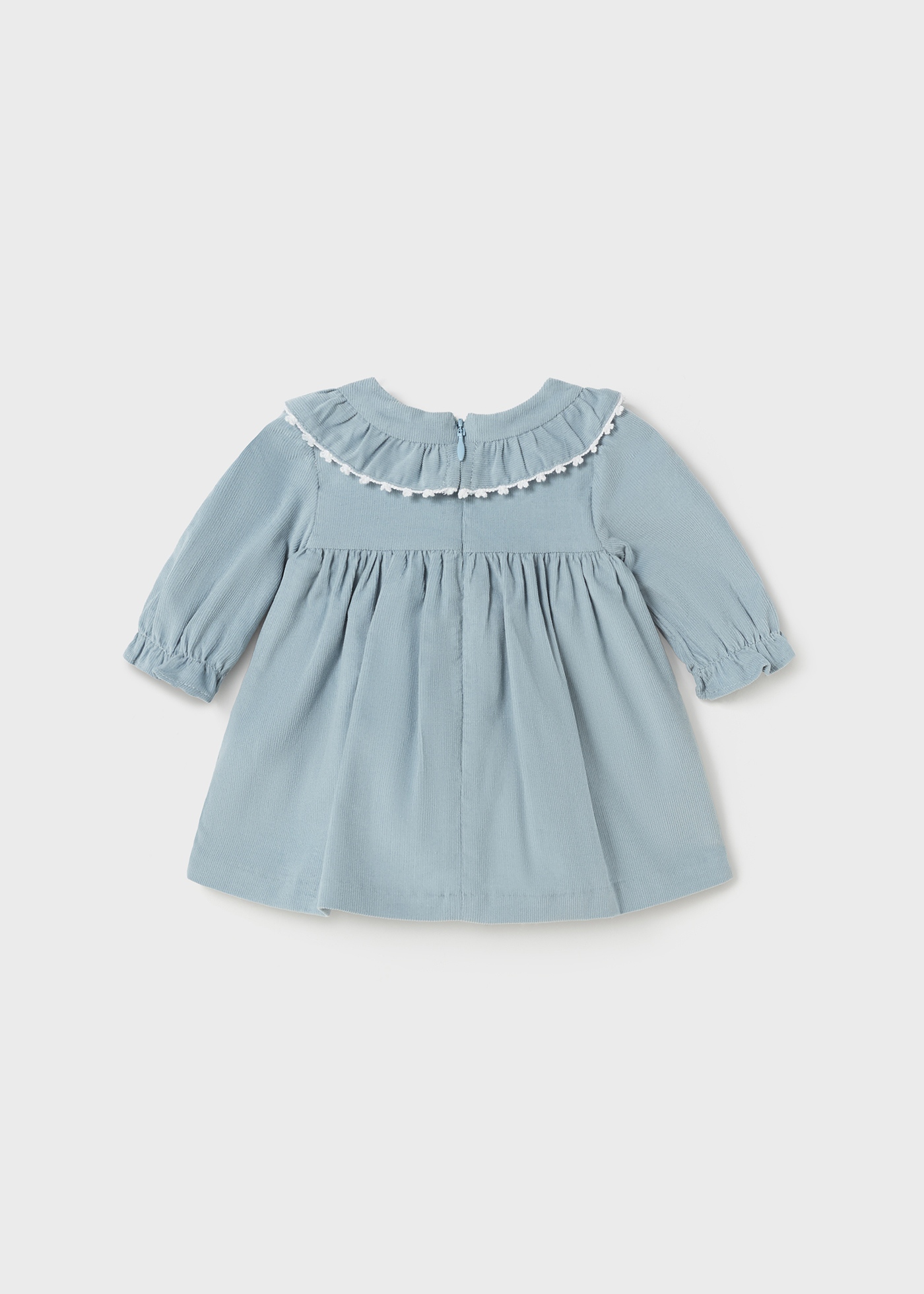vestido de micro veludo cotelê para recém-nascido